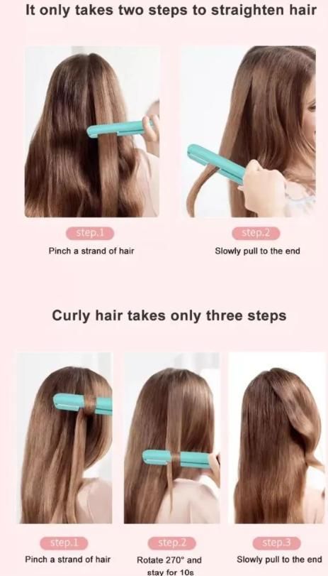 Hair Straightener and Curler 2-in-1 Mini