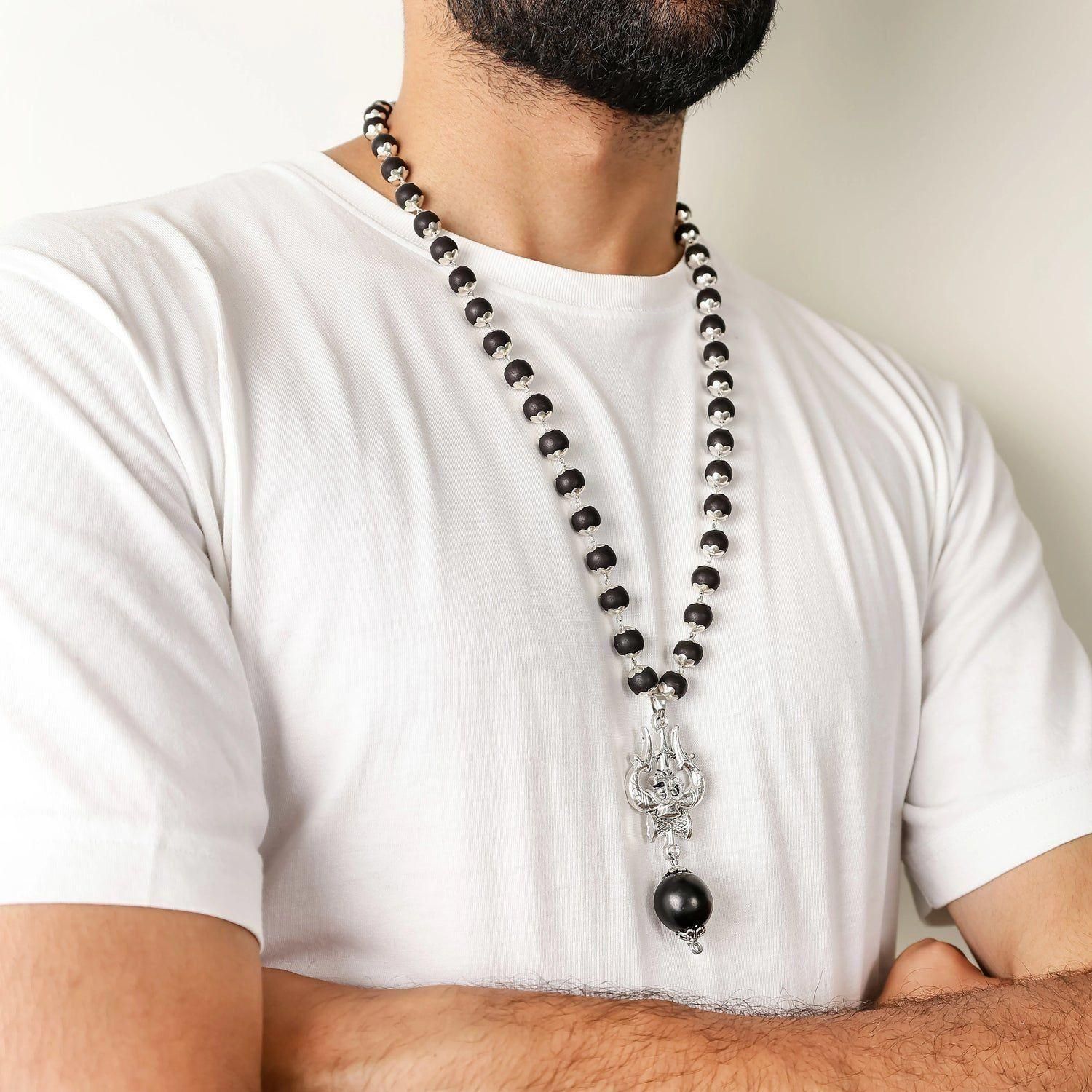 Om Shiva Trishool Karungali Mala (Pack of 1)