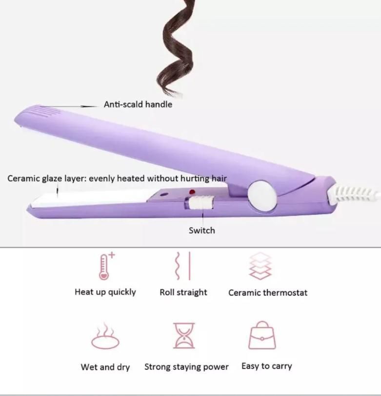 Hair Straightener and Curler 2-in-1 Mini