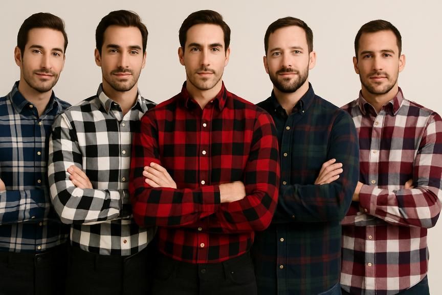 Men's Cotton Blend Full Sleeves Casual Shirt Pack of 5