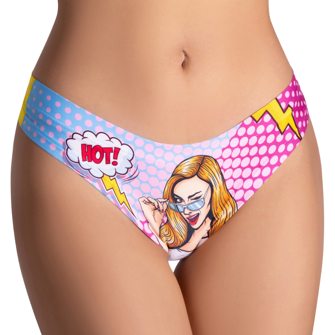 Women’s Ultra-Comfortable COMICS - Hot Girl - Panties | Original Prints, Unique Designs | Breathable Cotton Crotch